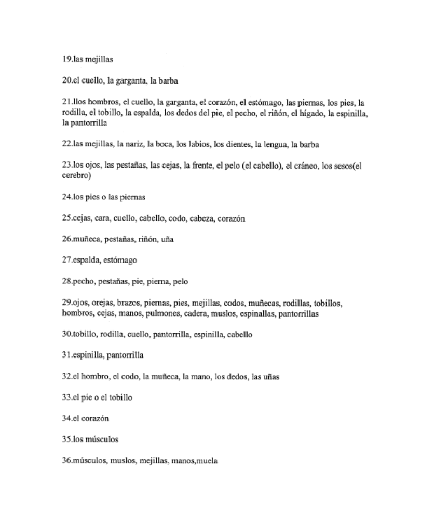 Answer Key for Cards - 2