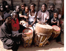 Senegal kids drumming