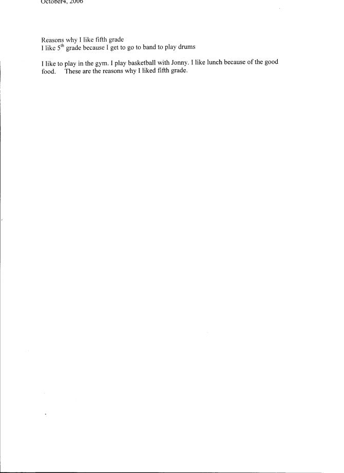 Power Writing (Sample 3)