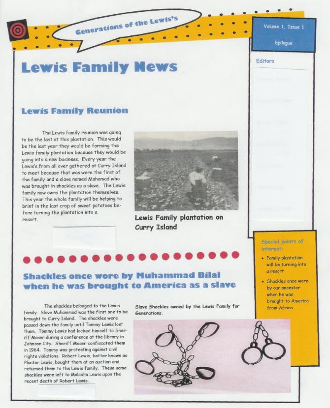 Lewis Family Newsletter