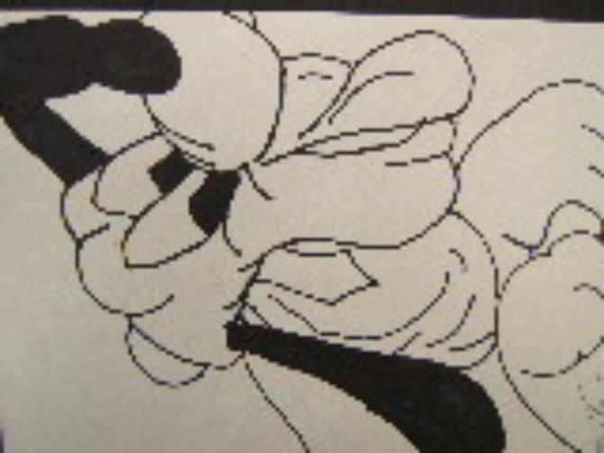 Upside Down Drawing of Pluto