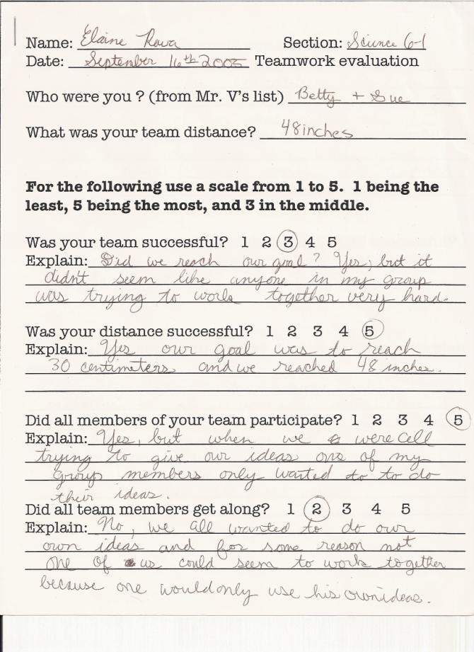 student eval. top - page 1