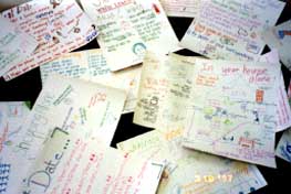 Signs made by students